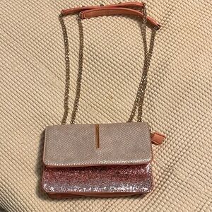 Urban Expressions Pink and Rose Gold Crossbody Bag